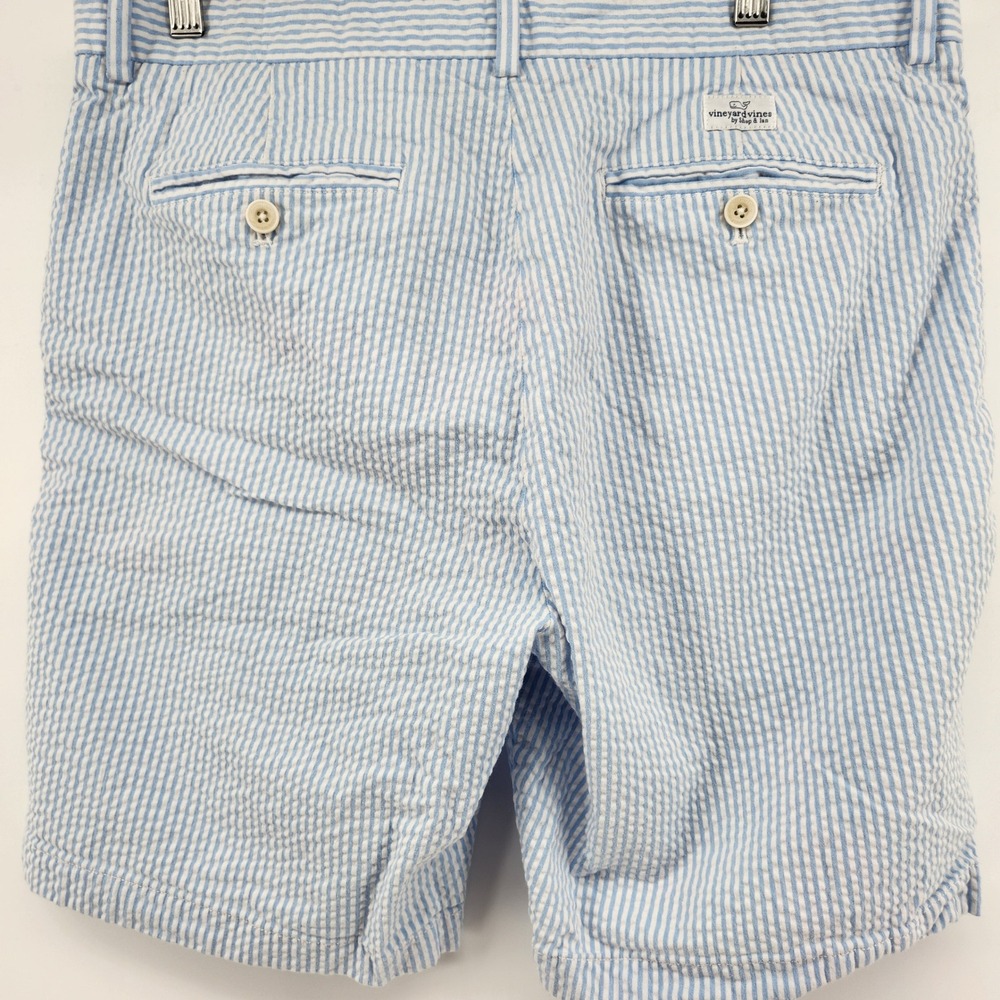 Vineyard Vines Mens Blue White Striped Seersucker Shorts 34 - Picture 3 of 8